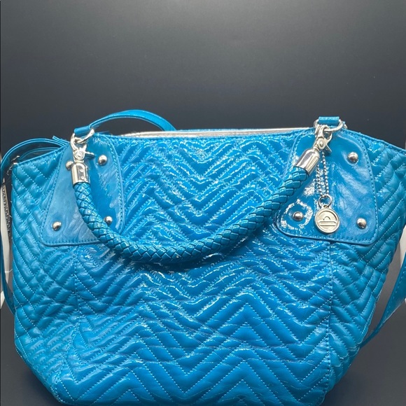 Vic Buddha Shiny Blue & Silver Purse - Picture 2 of 8